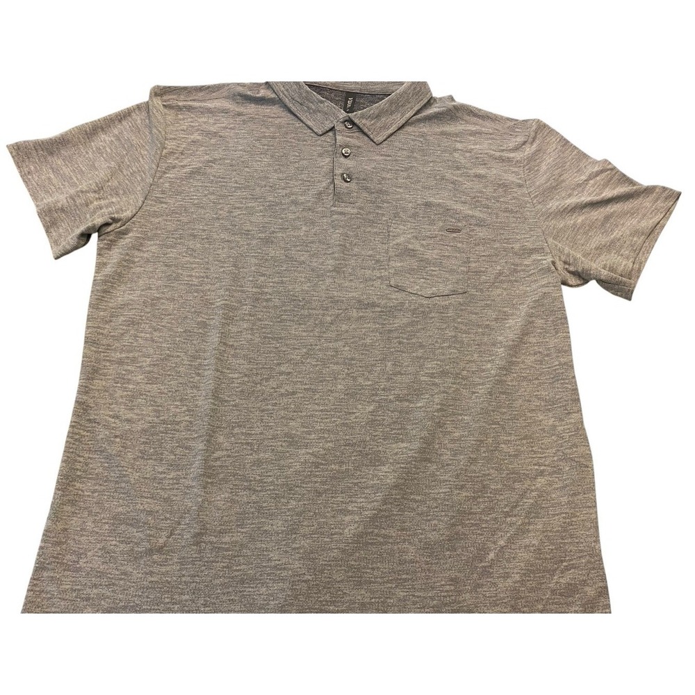 Vuori Ace Polo Shirt Mens XL Heather Gray Short Sleeve Pocket Performance
